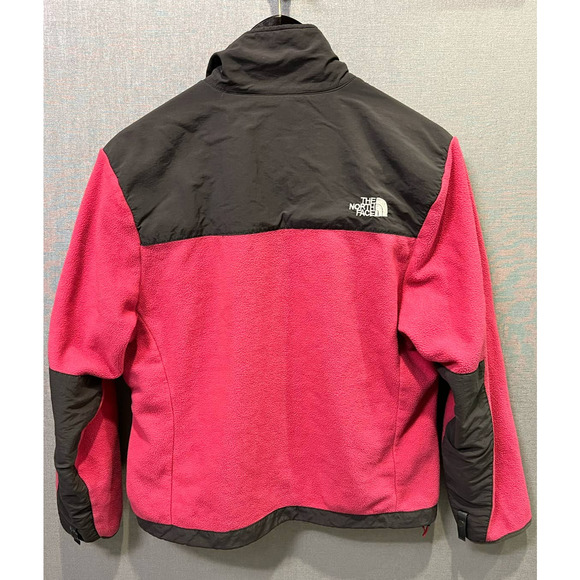 North Face Denali Pink Gray Fleece Soft Shell Size L - Picture 2 of 4